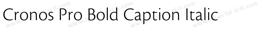 Cronos Pro Bold Caption Italic字体转换